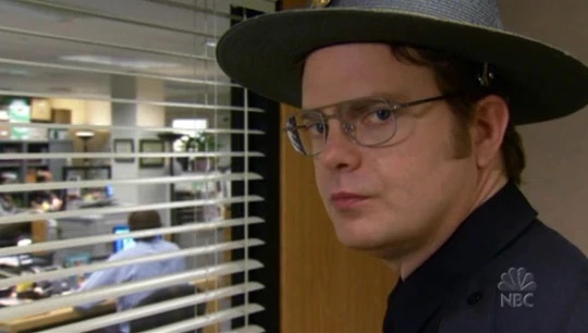 Volunteer Depute Dwight Schrute in The Office Drug Testing Episode